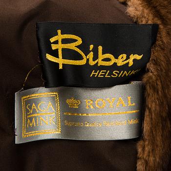 A SAGA MINK FUR COAT by Biber Helsinki, Finland.