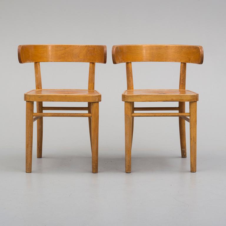 A set of 8 'WWII' chairs by Werner West, designed 1930.