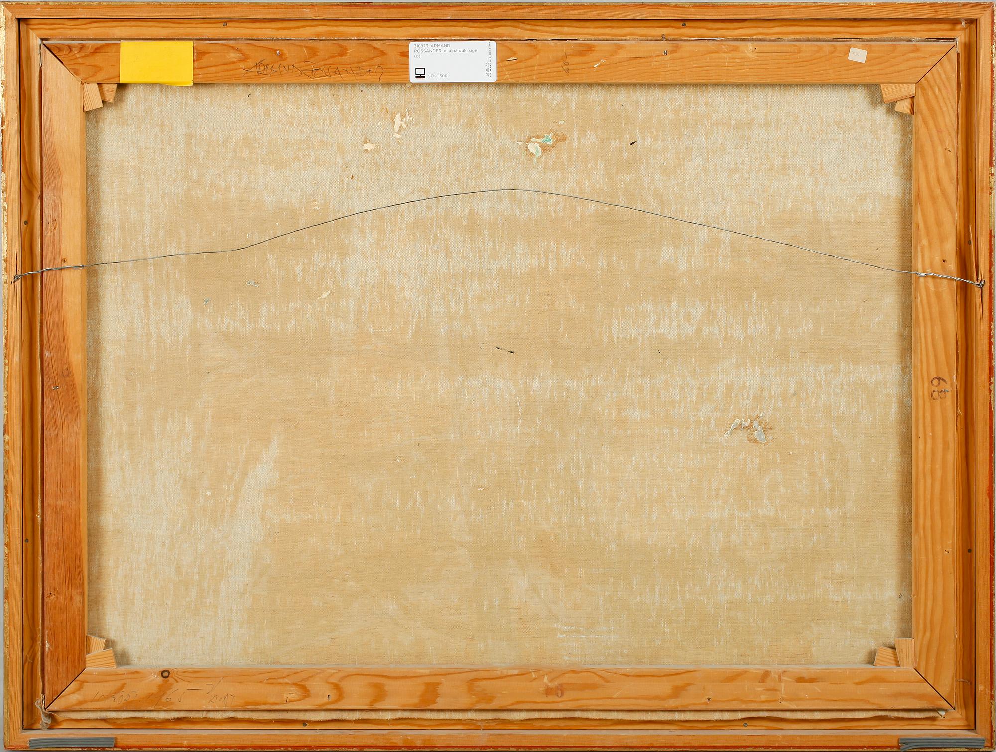 ARMAND ROSSANDER, olja på duk, sign.