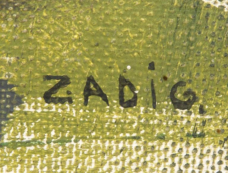 Jacques Zadig, olja på duk signerad.