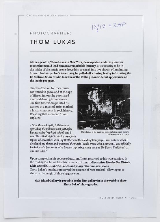 Thom Lukas, "David Gilmour", 1970.