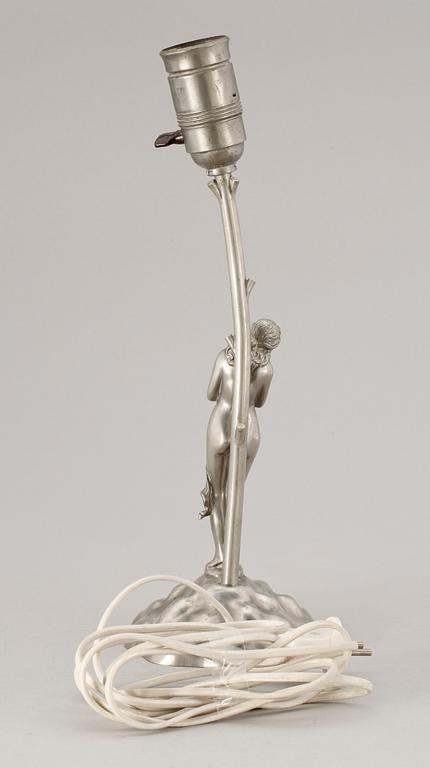 BORDSLAMPA, tenn, jugend, hovjuvelerare Ernst Svedbom, Vetlanda, 1934.