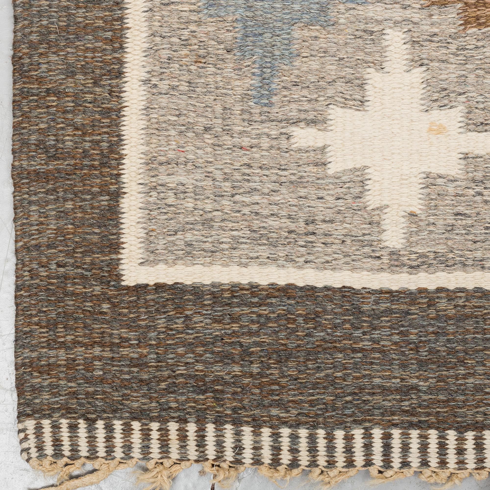 RAKEL CARLANDER, MATTO, "Ulriksdal", flat weave, ca 306 x 201 cm, signed RC.