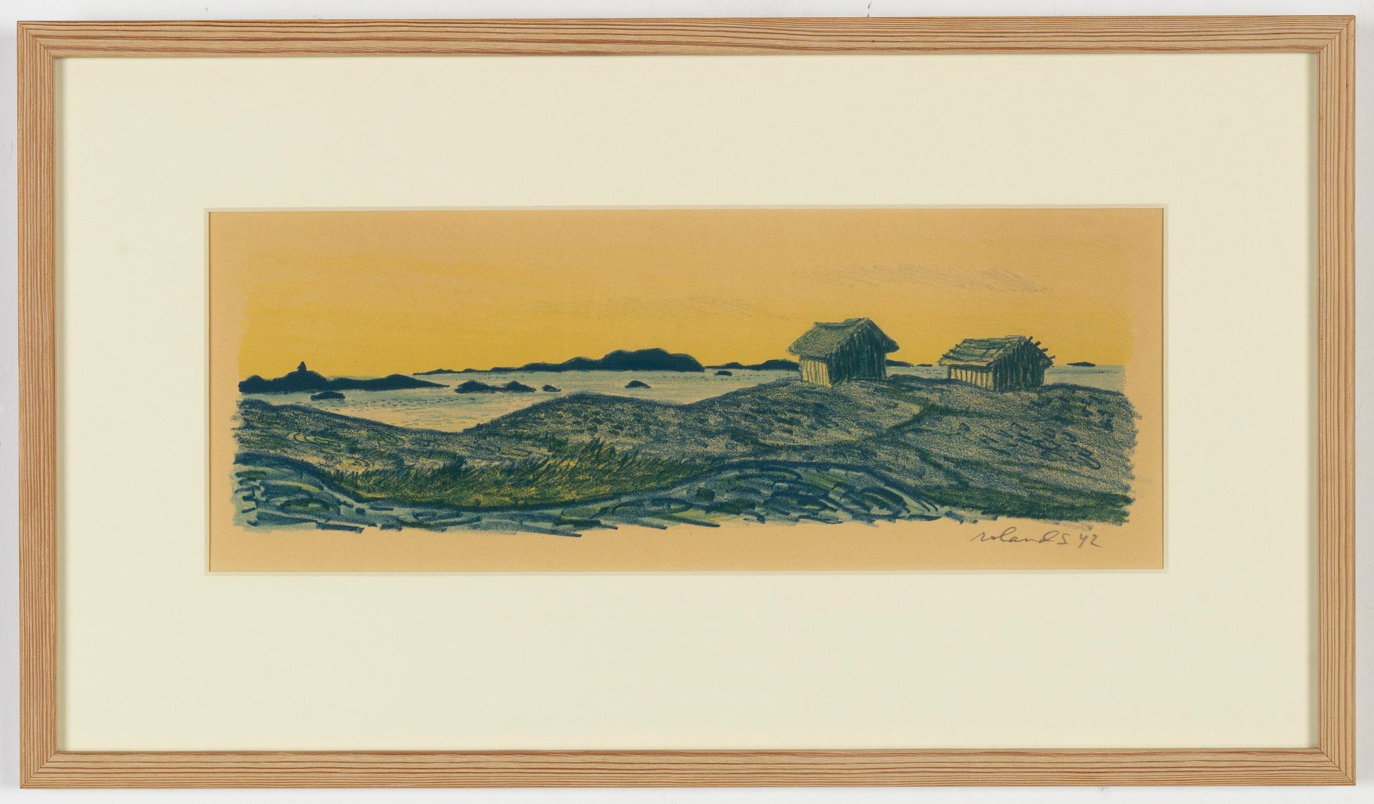 Roland Svensson, 2 färglitografier, signerade, daterade och en numrerad 26/45.