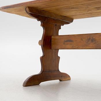 A trestle table, 19th century.