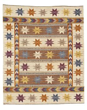 239. Märta Måås-Fjetterström, a carpet, "Höstmattan", flat weave, ca 287,5-293,5 x 237,5-240 cm, signed AB MMF.