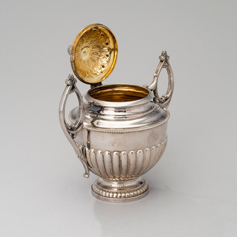 RYSK KAFFESERVIS I FEM DELAR, silver, St:Petersburg ca 1898, okänd guldsmed.