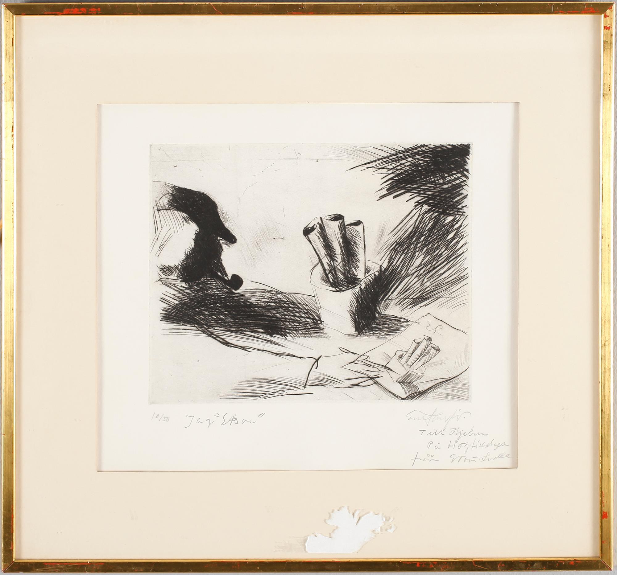 EVERT LUNDQUIST, etsning, signerad, numrerad 10/50.