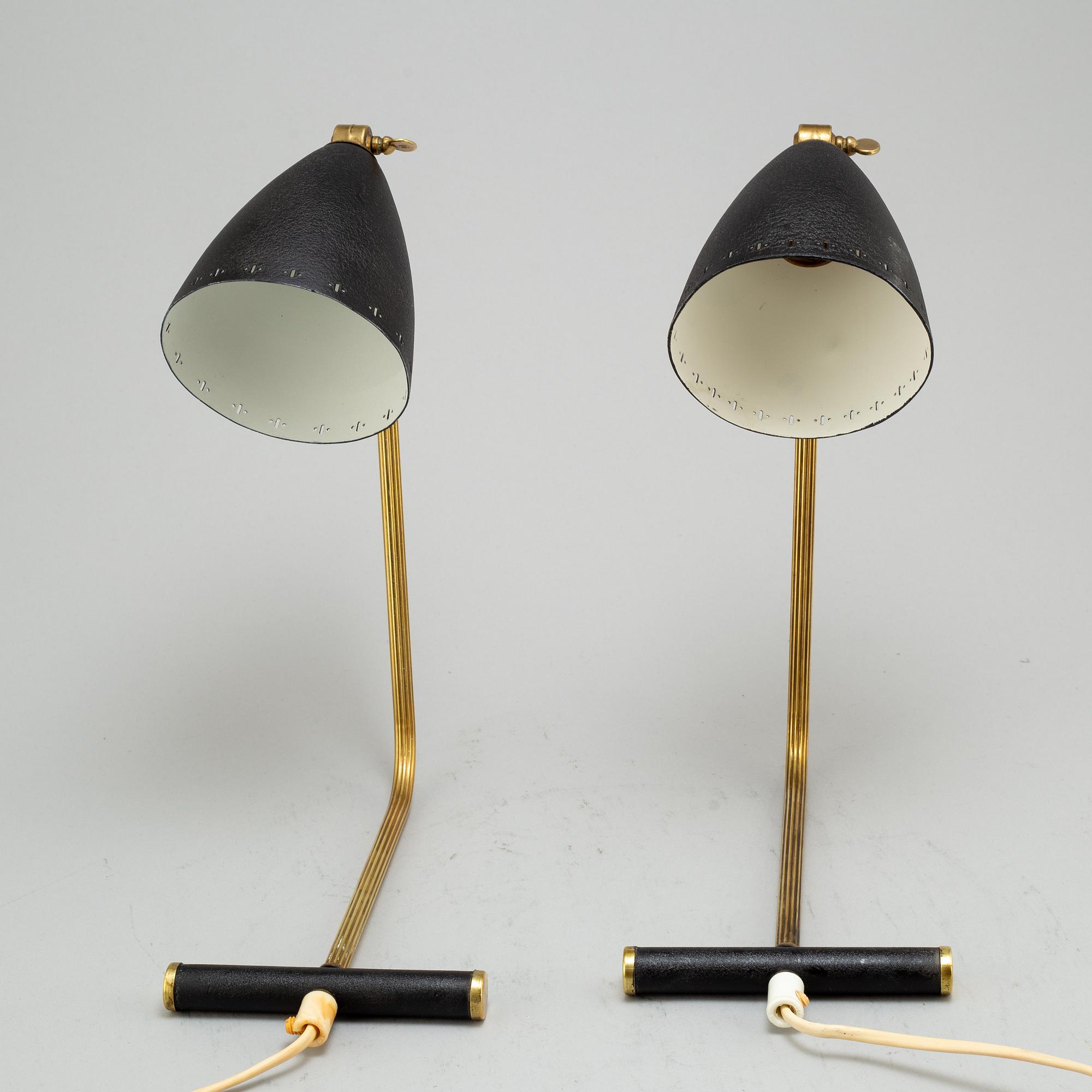 A pair of table lights, 1950's/60's.