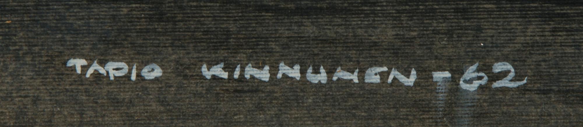 TAPIO KINNUNEN, gouache på tyg, signerad och daterad -62.