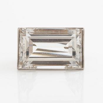 Wiwen Nilsson, brosch, sterlingsilver med fasettslipad bergkristall, Lund 1944.