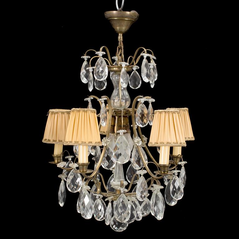 A Rococo style chandelier, first half of the 20th Century.