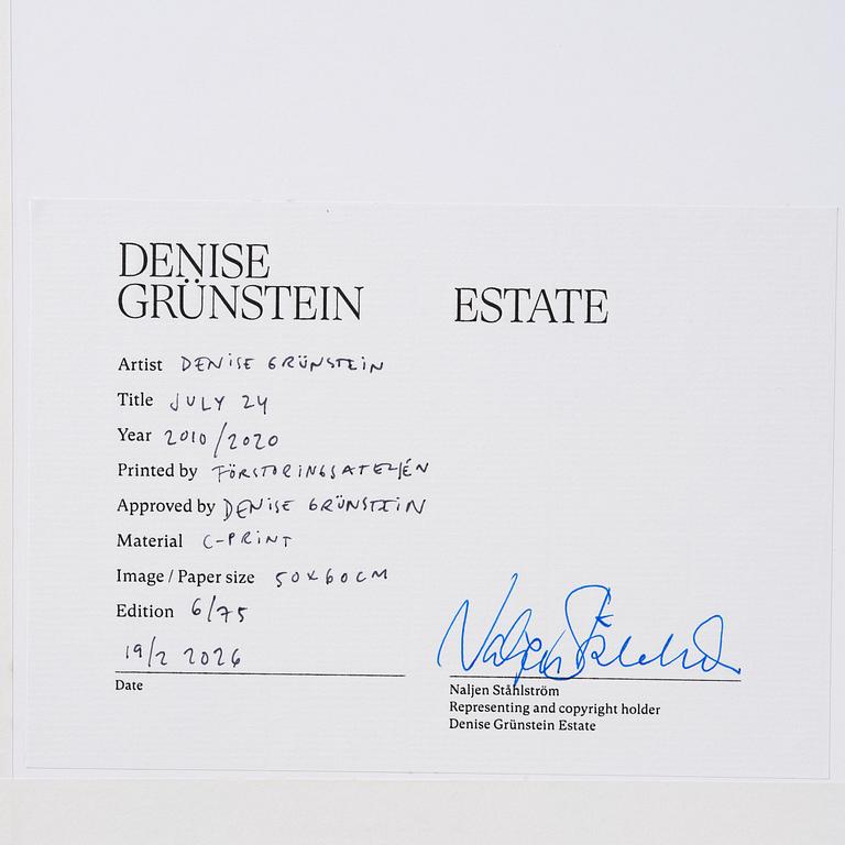 Denise Grünstein, "24 Juli", 2010.