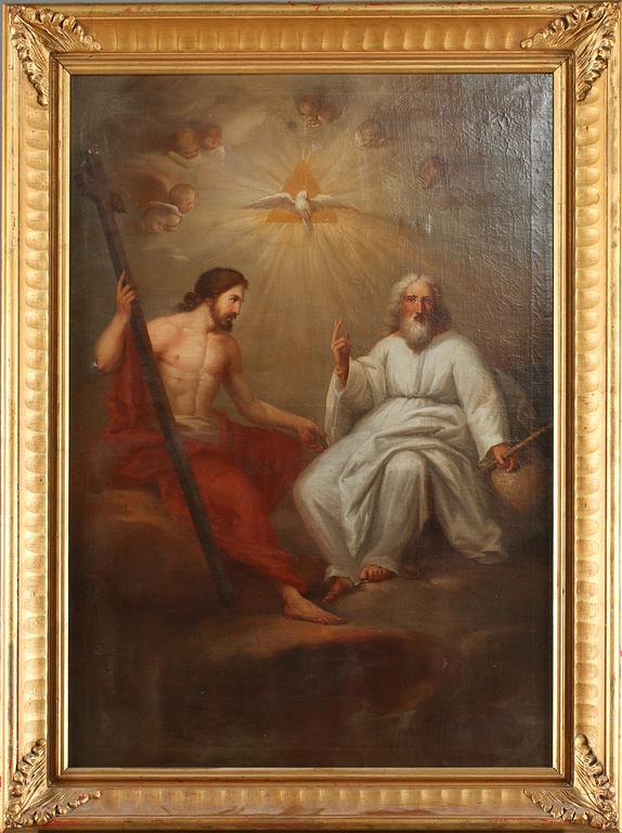 OKÄND KONSTNÄR, olja på duk, omkring sekelskiftet 1800/1900.