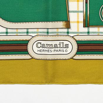Hermès, a 'Camails' twill silk scarf.