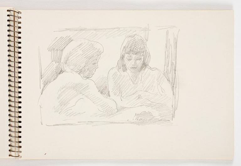 Lotte Laserstein, 3 skissböcker med blyertsteckningar.