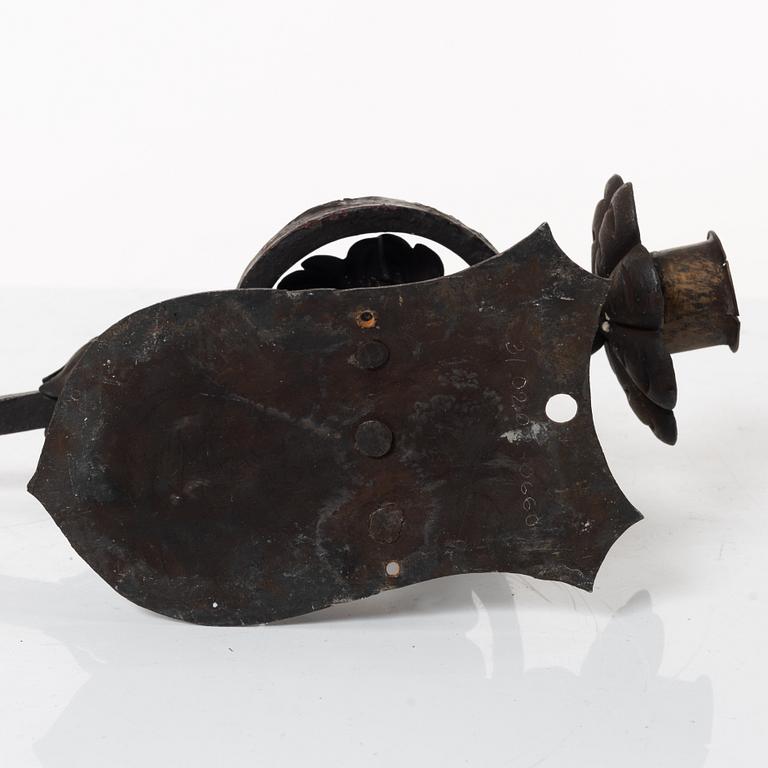 Wall candle holders, a pair, mid-20th century.