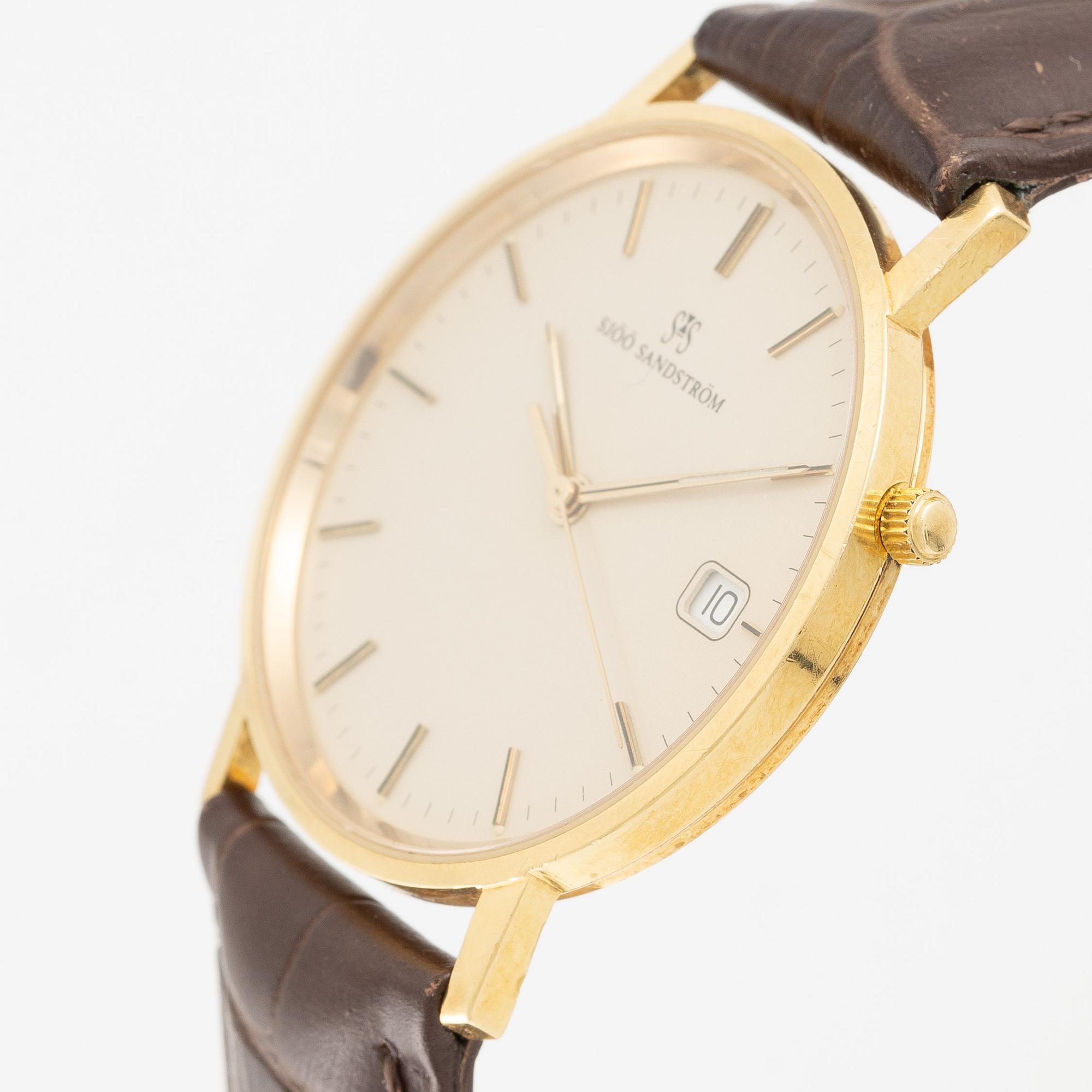 Sjöö Sandström, armbandsur, 33,5 mm.