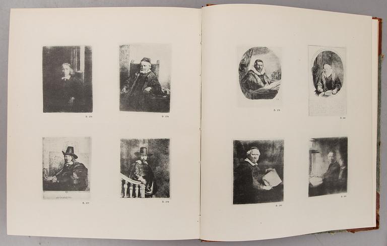 BÖCKER: Glaset Förr och Nu, Seitz, 1933. Die Radierungen Rembrandts, 1922. 2 volymer.