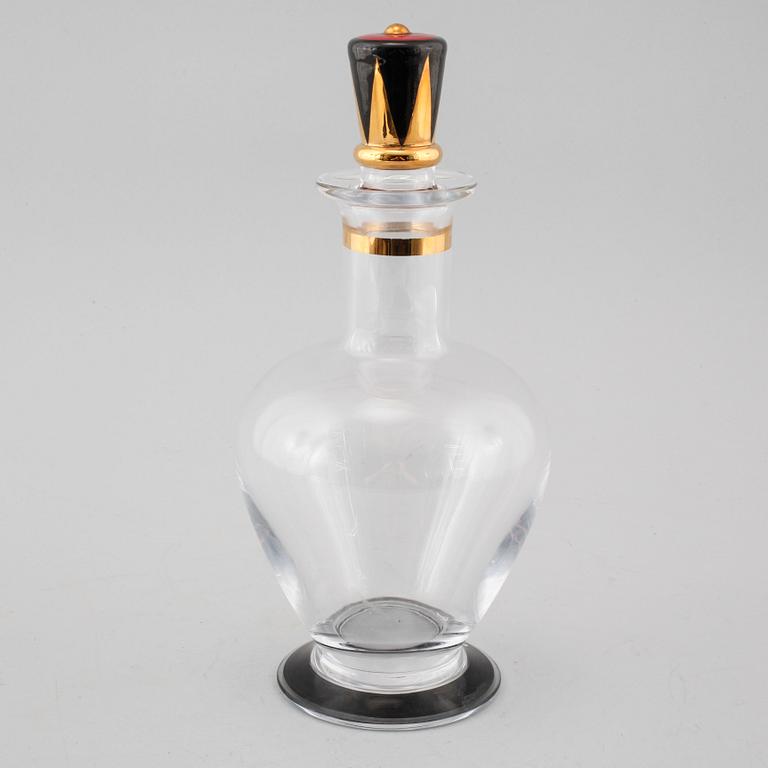 KARAFF, glas, Gunnar Cyrén, ur Nobelservisen, Orrefors, 1900-talets fjärde kvartal.