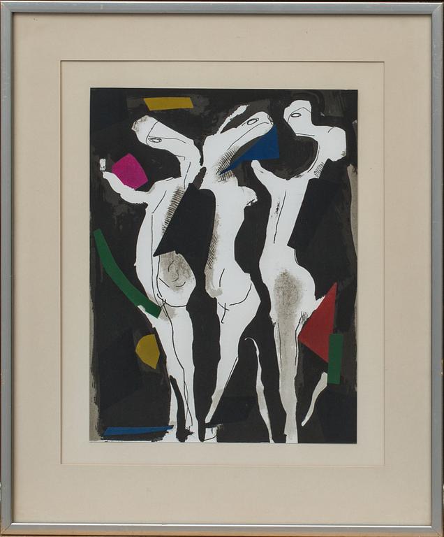 MARINO MARINI, originalfärglitografi ur XX:e siècle.