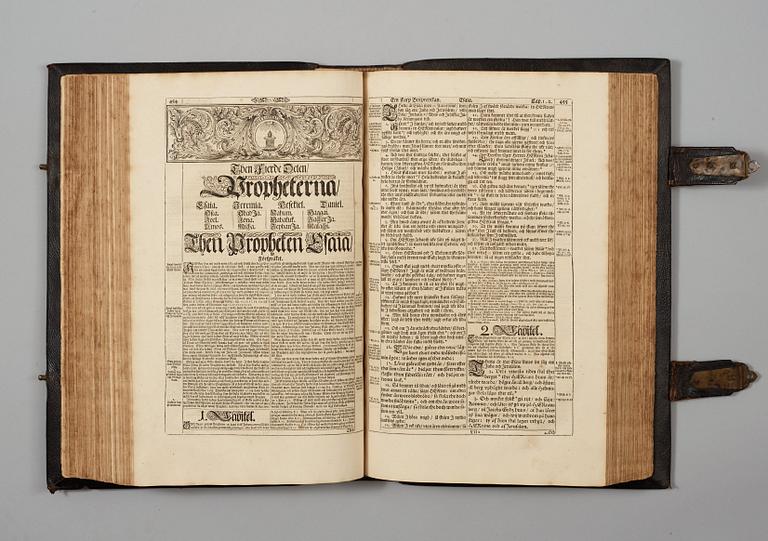 KARL XII:s BIBEL, "Biblia, thet är all then heliga skrift på swensko....", Stockholm 1702-1703.