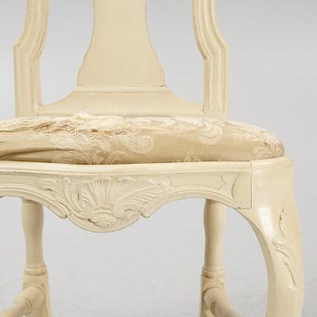 A carved rococo chair, Stockholm, later part 18th century.