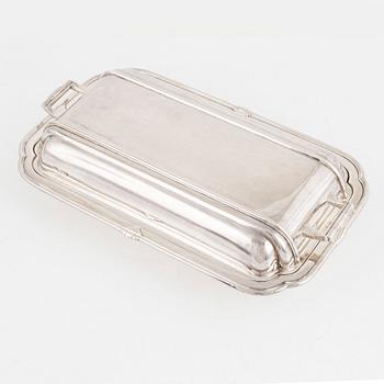 An English Silver Art Déco Entrée Dish, Mappin & Webb, Art Deco, Sheffield 1937.