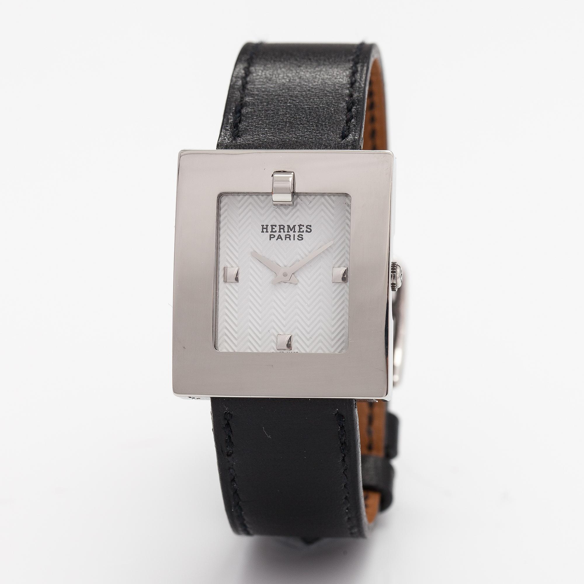HERMÈS, Belt, wristwatch, 26 x 30 mm.