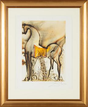 Salvador Dalí, a lithograph in colours, 1970/2, signed 85/250.