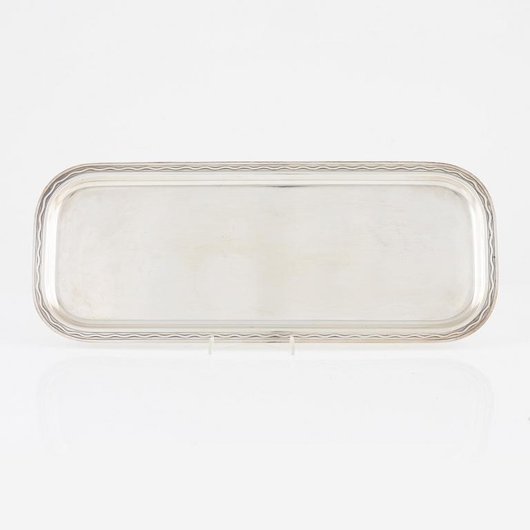 Gustaf Janson, bricka, sterlingsilver, C.G.Hallberg, Stockholm, 1955.