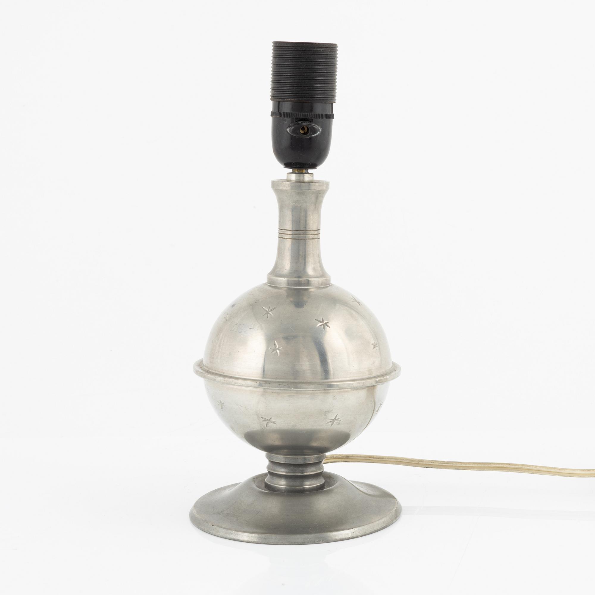 J.L. Hultman, bordslampa, Swedish Grace, Stockholm, 1931.