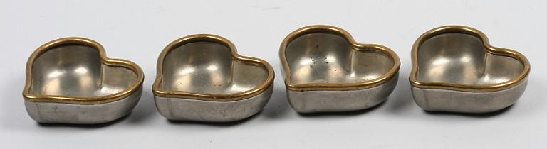 ASKFAT, 4 st, tenn, Firma Svenskt Tenn, 1900-talets andra hälft.