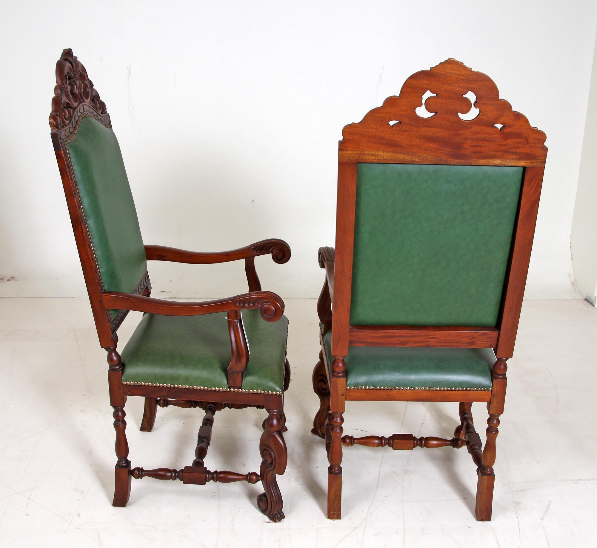 KARMSTOLAR, ett par, barockstil, 1900-talets slut.