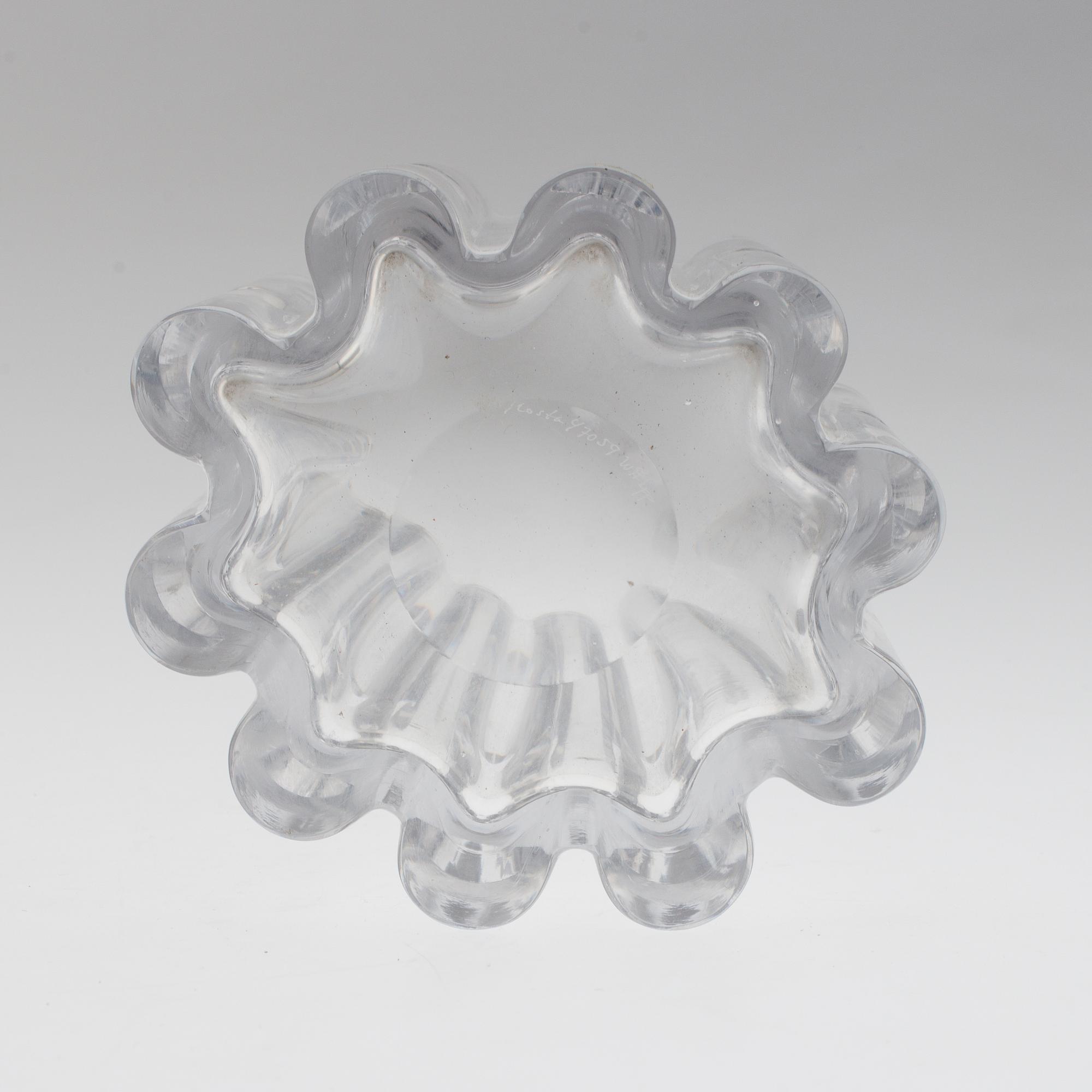 GÖRAN WÄRFF, SKÅL, glas, Kosta, 1960-/ 70-tal.