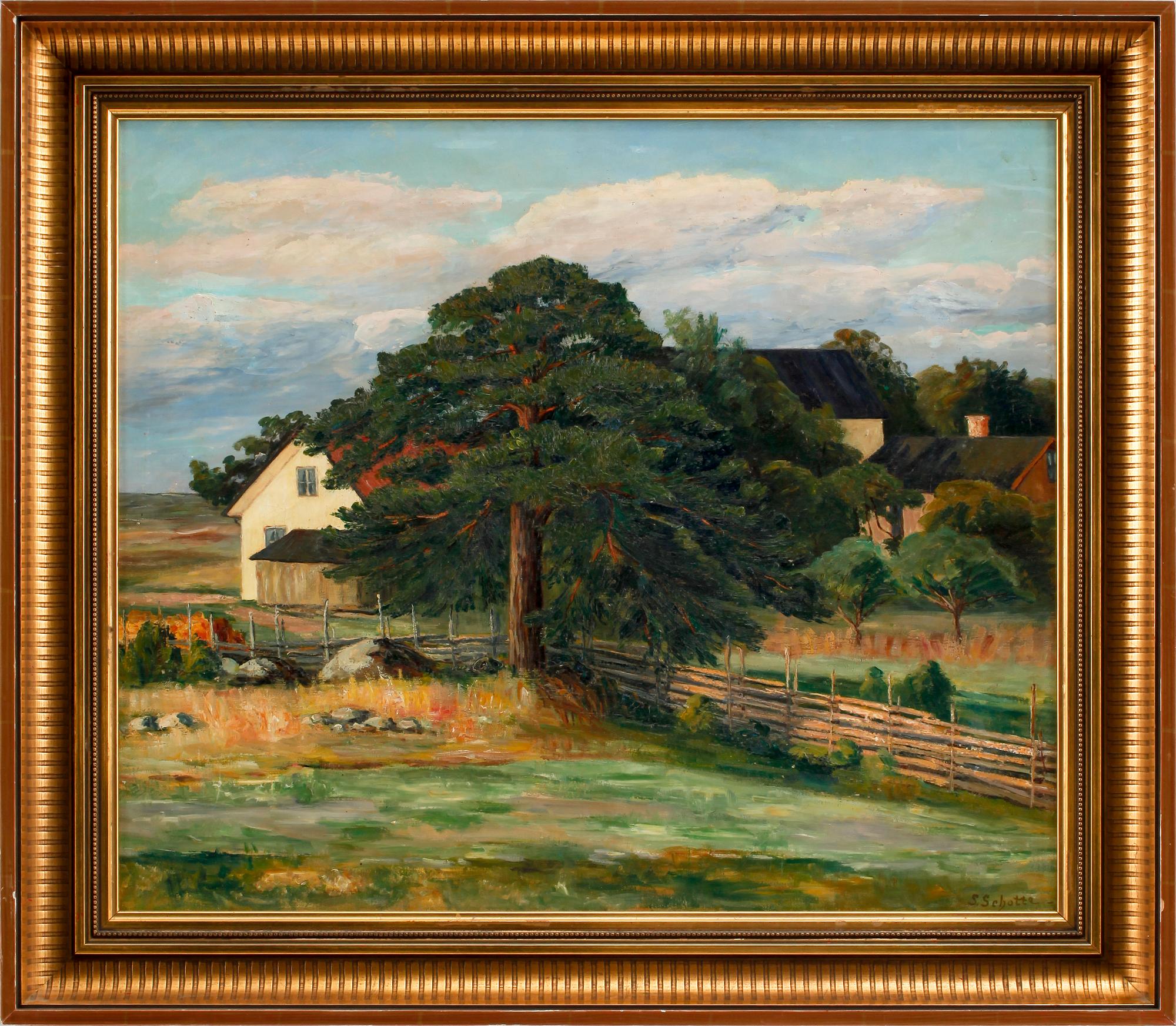 SIRI SCHOTTE, olja på duk. Sign.