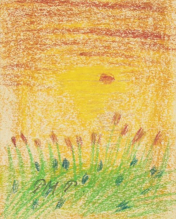 Primus Mortimer Pettersson, chalk drawaings, 4 signed PMP.