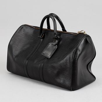 Louis Vuitton, a black Epi 'Keepall 50' weekend bag.