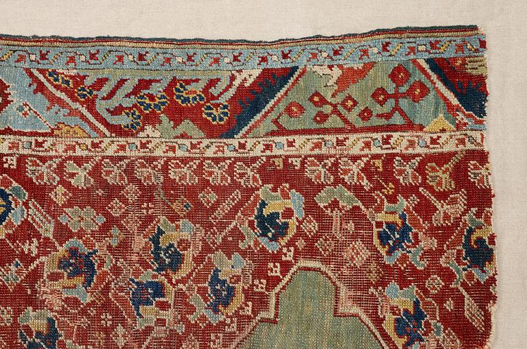 An Ushak saf fragment, west Anatolia, 17th/18th century.