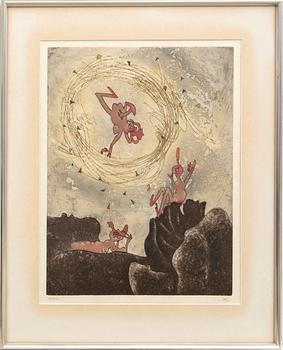 Roberto Matta, etching signed and numbered 60/100.