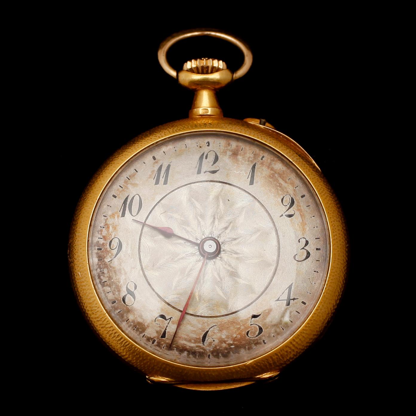 FICKUR, 18 k guld, sekelskiftet 1900.