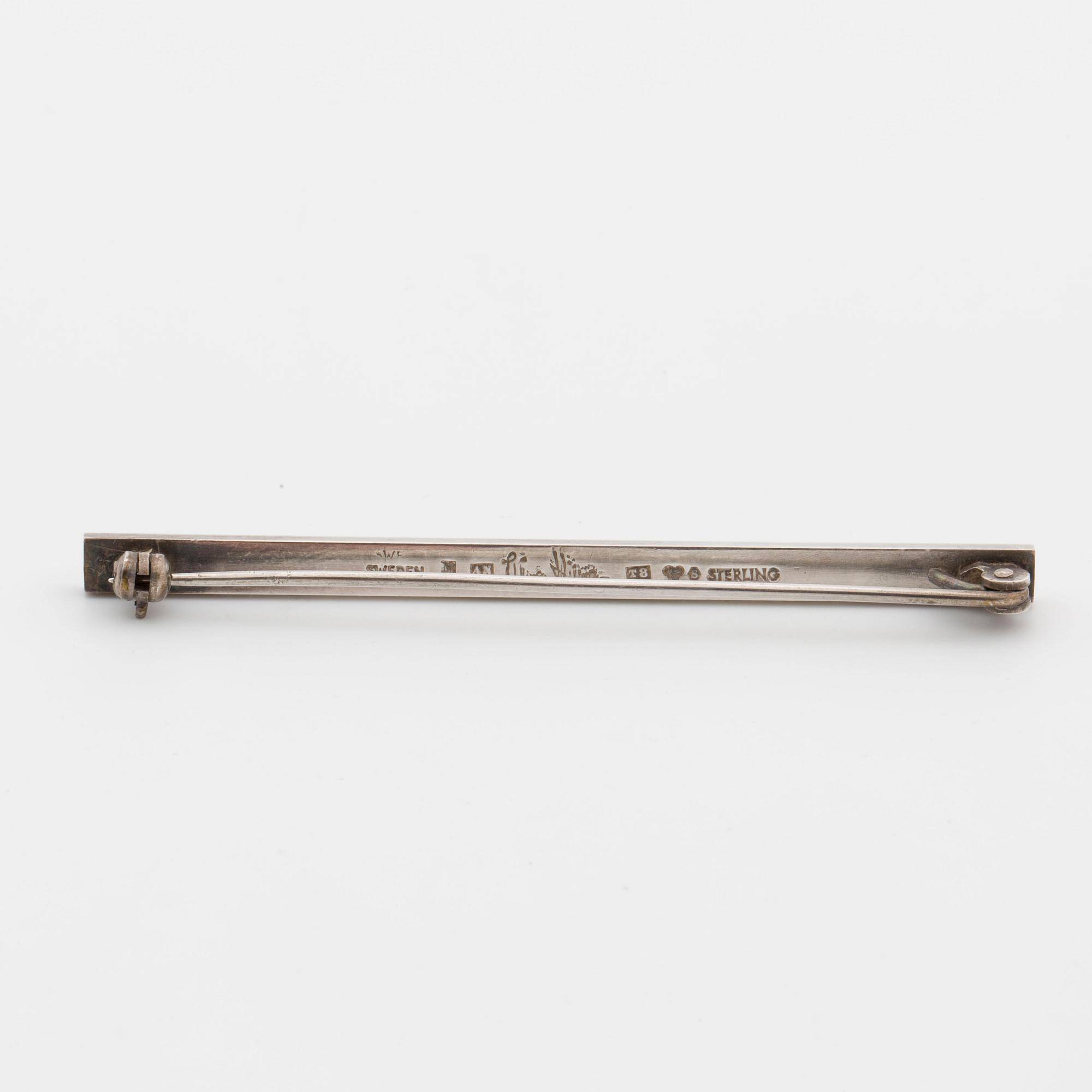 WIWEN NILSSON, brosch, silver, Lund 1945,