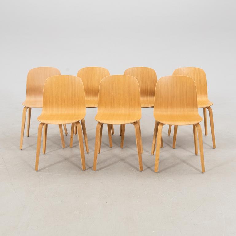 Mika Tolvonen 'Visu' chairs, seven pieces, for Muuto Denmark, 21st century.