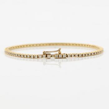 Tennis bracelet, 18K gold with brilliant-cut diamonds, total approx. 1.54 ct.