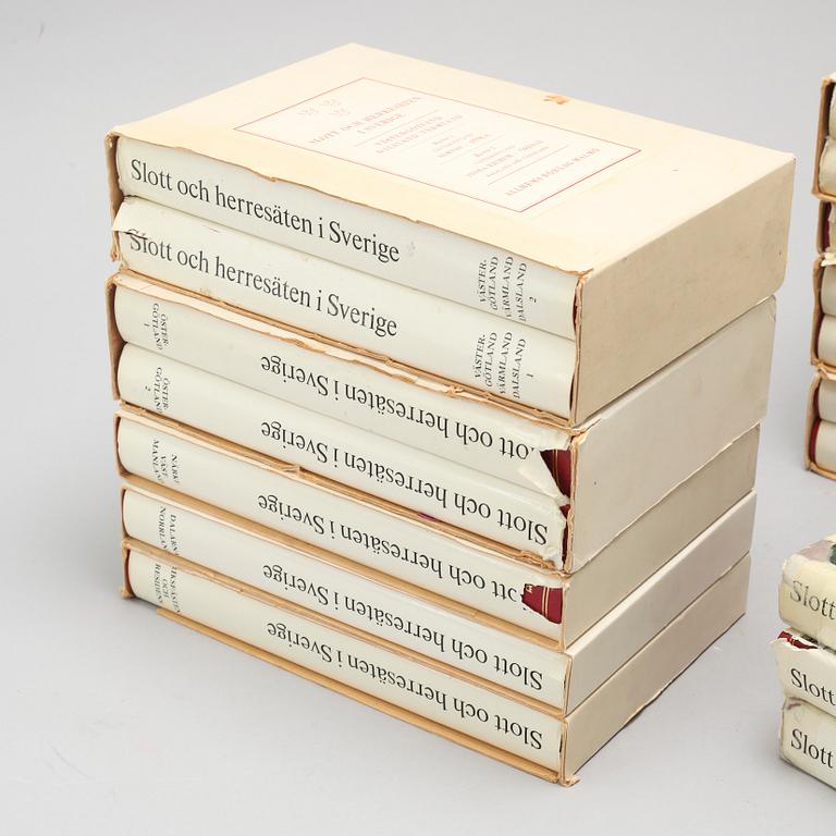 18 books "Slott och herresäten i Sverige",  Allhems förlag Malmö 1960/70s.