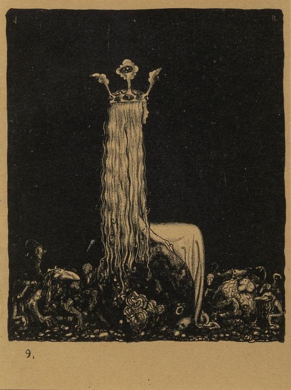 John Bauer, 'Prinsessan och småtrollen'.