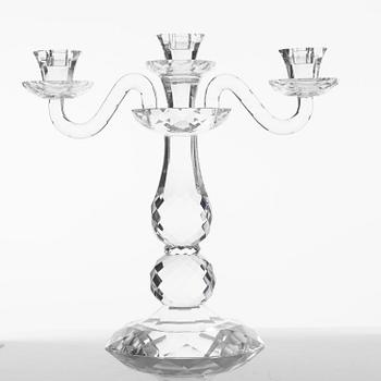 A glass candelabra, Ralph Lauren.