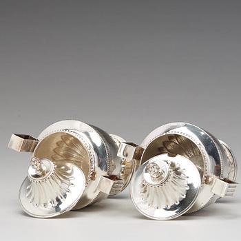 Wilhelm Smedberg, sockerskålar, ett par, silver, Karlstad (verksam 1777-1810). Gustavianska.