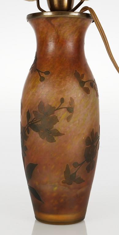 A Heinrich Wollman Art Nouveau cameo glass vase, Orrefors circa 1915.