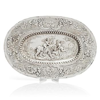247. Presenterfat, silver, oidentifierad mästare, Danzig 1670-1700. Barock.